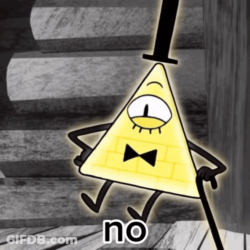 Bill Cipher Walking Down Stairs With Cane GIF