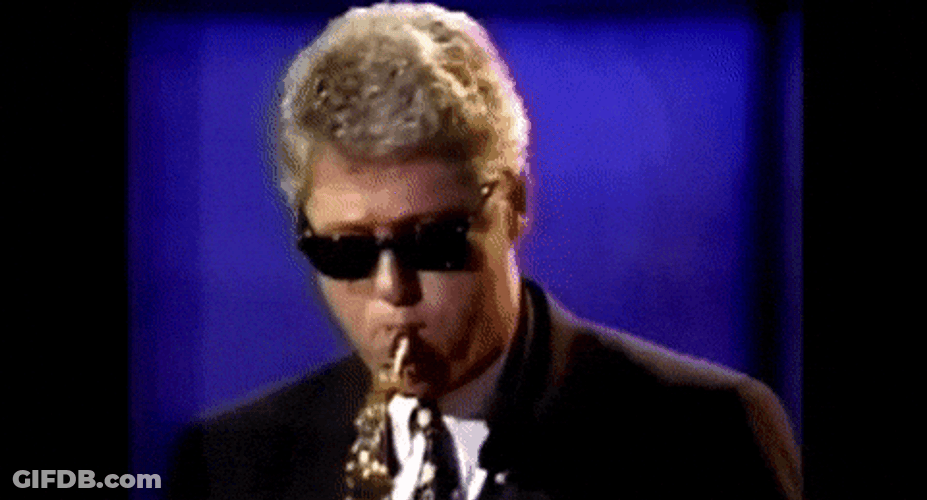 Bill Clinton Balloons Played Saxophone GIF