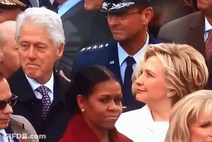 Bill Clinton Grim Smile GIF