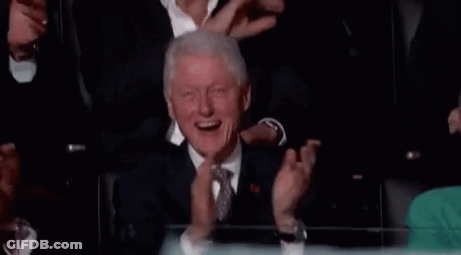 Bill Clinton Laughing And Clapping GIF