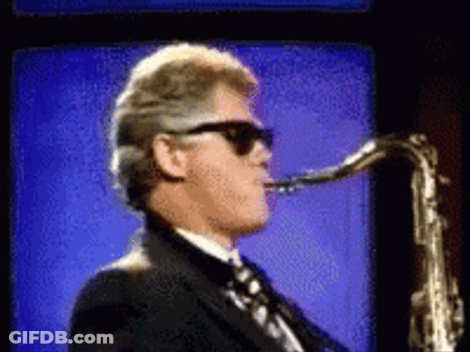 Bill Clinton Playing Saxophone GIF