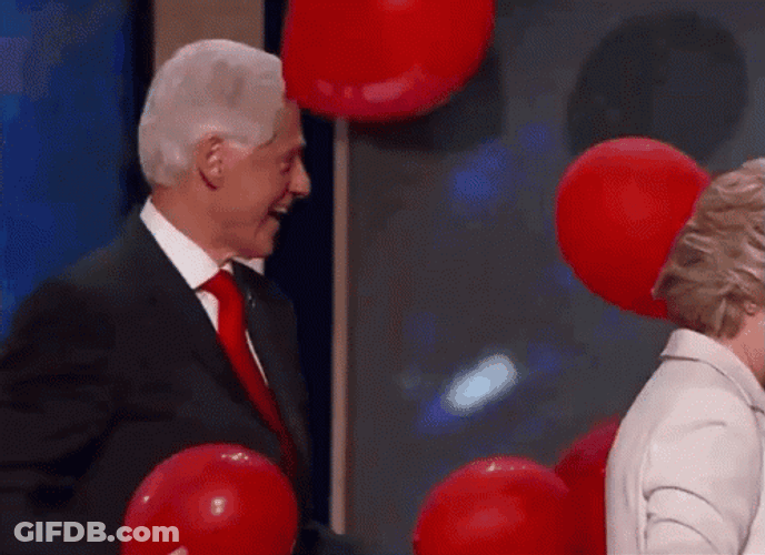 Bill Clinton Playing With Balloons GIF