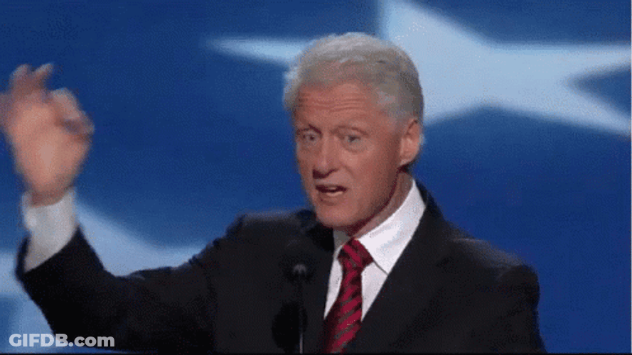 Bill Clinton Saying Zero GIF