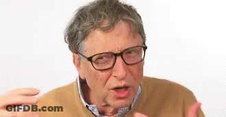 Bill Gates Funny Face In Glasses And Brown Sweater GIF