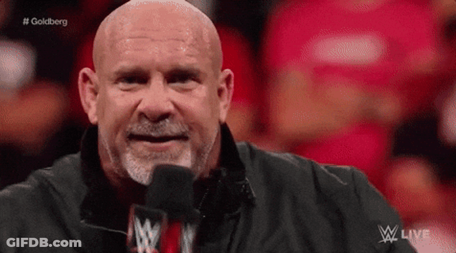 Bill Goldberg Mic Drop Walk Out GIF