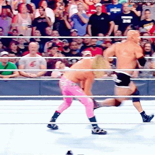 Bill Goldberg Mid Body Head Butt GIF