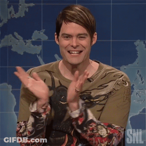 Bill Hader Clapping GIF