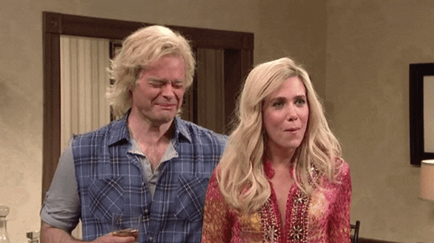 Bill Hader Trying Not To Laugh GIF