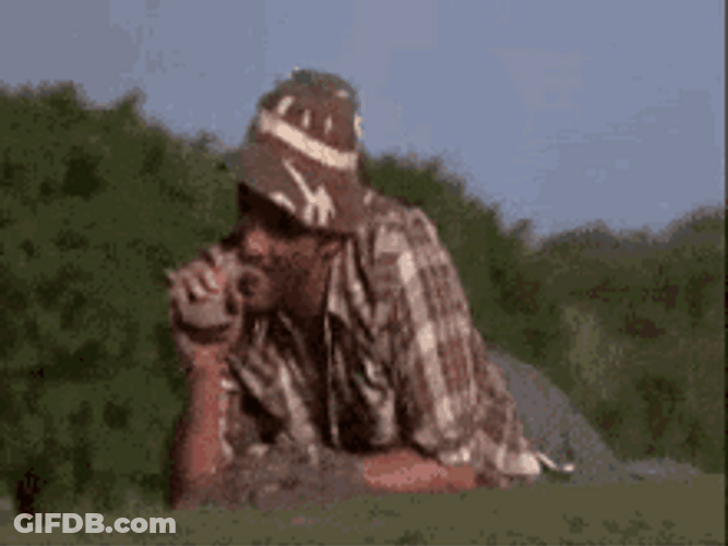 Bill Murray Caddyshack Attacking A Hole Animal GIF