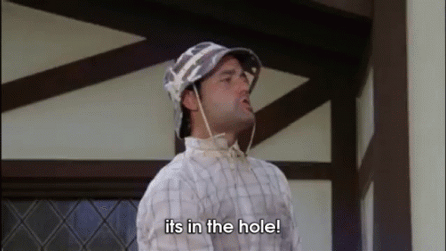Bill Murray Caddyshack Shot In The Hole GIF