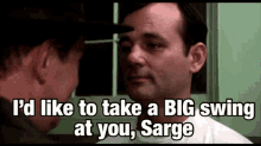 Bill Murray Caddyshack Wanna Hit Somebody GIF