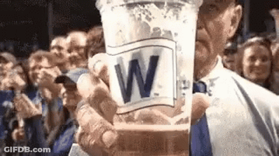 Bill Murray Celebrating During Cubs Win GIF