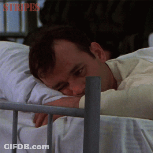 Bill Murray Drowsy Can't Wake Up GIF