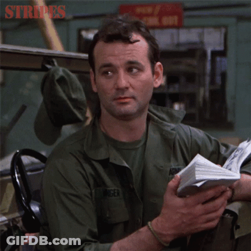 Bill Murray Reading Rolling Eyes GIF