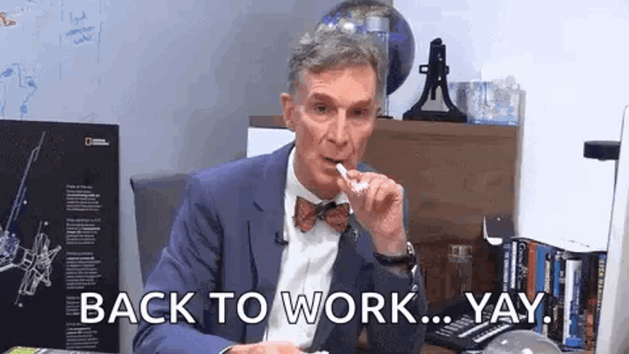 Bill Nye Back To Work Yay GIF