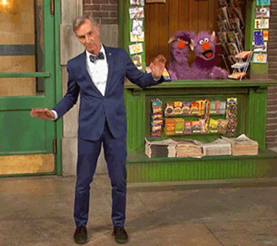 Bill Nye Sesame Street Dance GIF