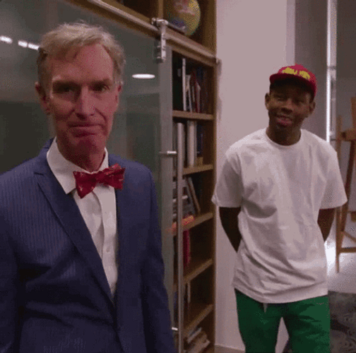 Bill Nye Staring With Tyler The Creator GIF