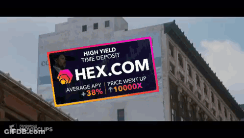 Billboard Saying High Yield Time Deposit Hex.com GIF