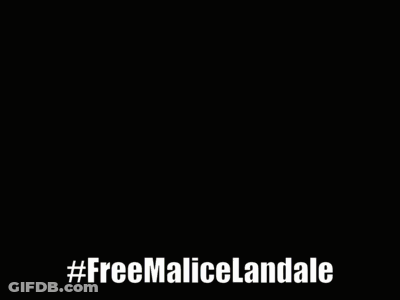 Billboard With Woman Saying #FreeMaliceLandale GIF
