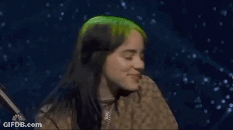 Billie Eilish Aww Shucks GIF
