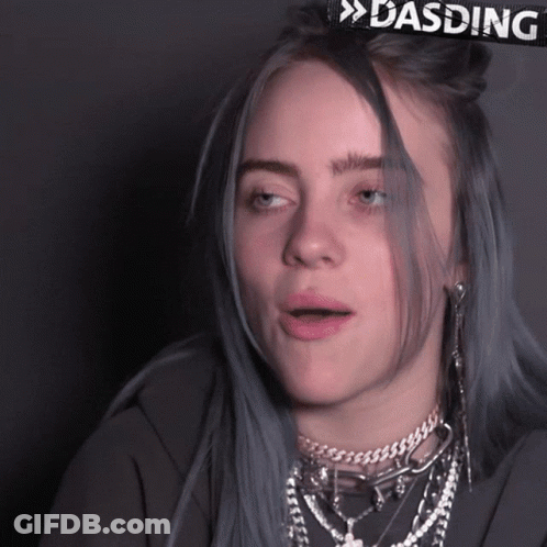 Billie Eilish Black Hoodie Necklaces Dasding Sign GIF
