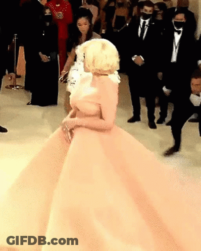 Billie Eilish Dancing In Pink Dress GIF