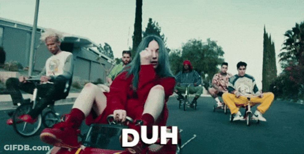Billie Eilish Music Video Duhhh GIF