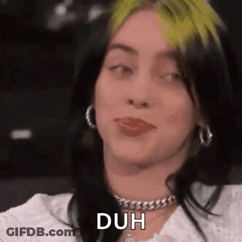 Billie Eilish Wearing Choker And Earrings GIF