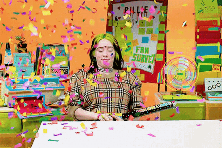 Billie Eillish Confetti GIF