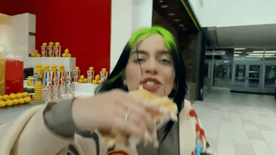 Billie Eillish Eating French Fries GIF