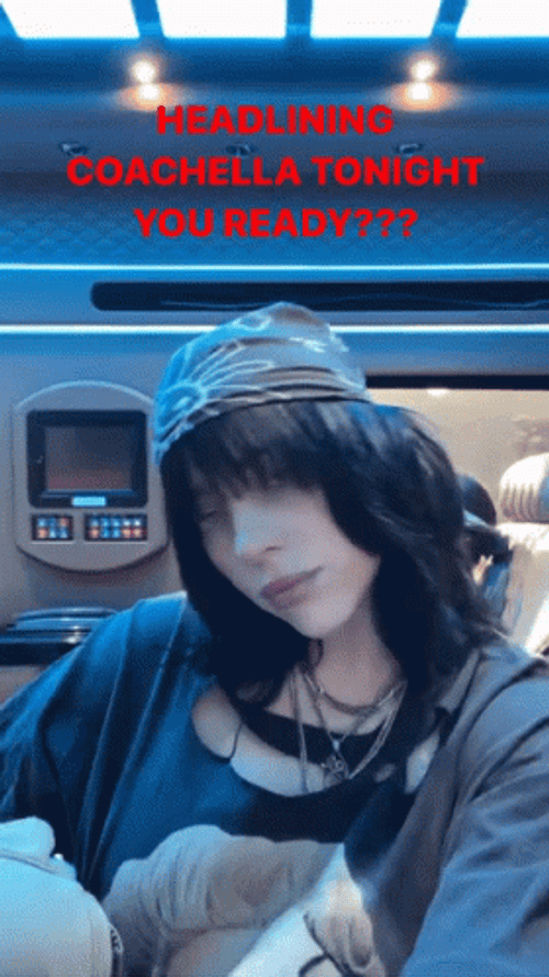 Billie Ellish Tonights Headlline At Coachella GIF