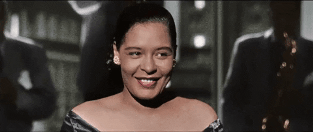 Billie Holiday Shrugs GIF