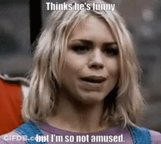 Billie Piper I'm Not So Amused GIF