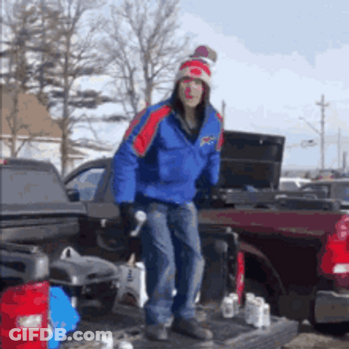 Bills Mafia Failing To Smash Table GIF