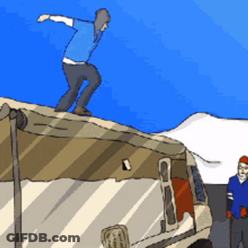 Bills Mafia Fan Jumping On A Table Animation GIF