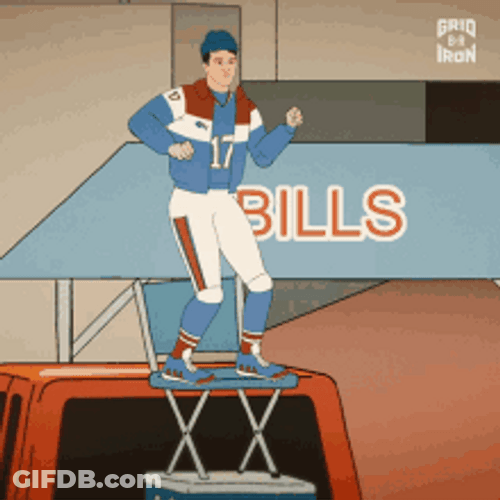 Bills Mafia Fan Wrecking Table Animation GIF