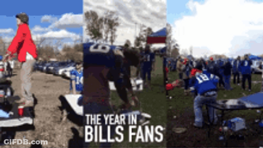 Bills Mafia Fans Smashing Tables Compilation GIF