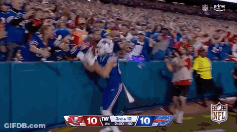 Bills Vs Buccaneers Football Game In Stadium GIF