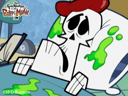 Billy And Mandy Sitting On Bed GIF