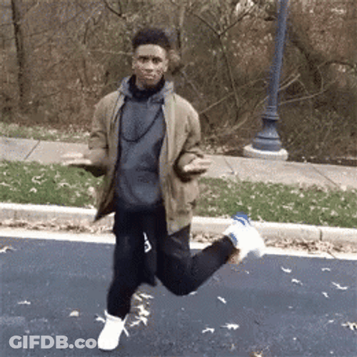 Billy Bouncing Hip While Doing Milly Rock Dance GIF
