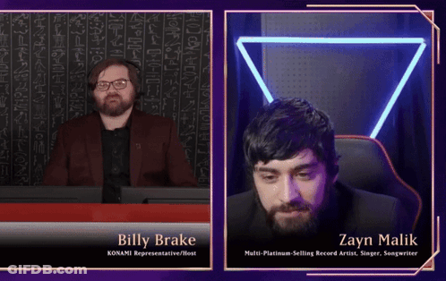 Billy Brake And Zayn Malik Are Sitting In Front Of A Computer GIF