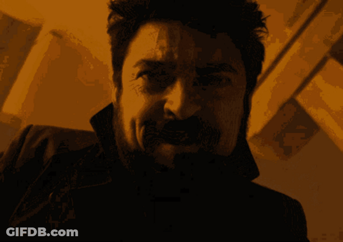 Billy Butcher Saying Something GIF