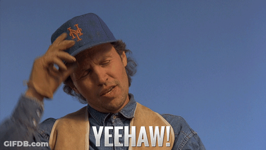 Billy Crystal Yeehaw Taking Off Hat GIF