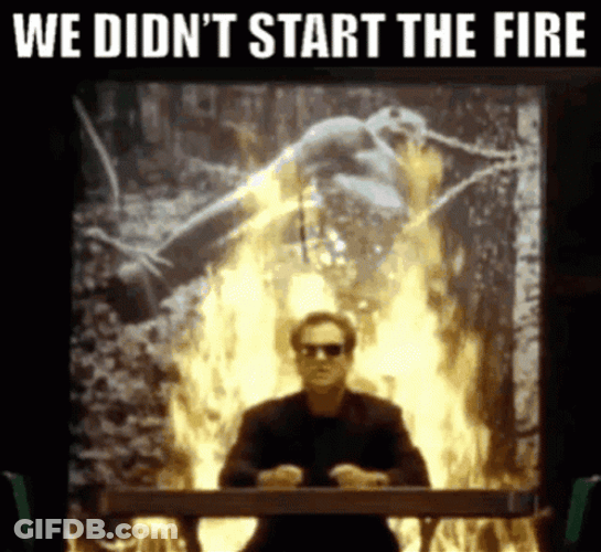 Billy Joel Fiery Background GIF