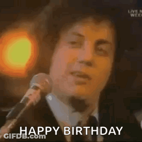 Billy Joel Mr Piano Man Happy Birthday GIF