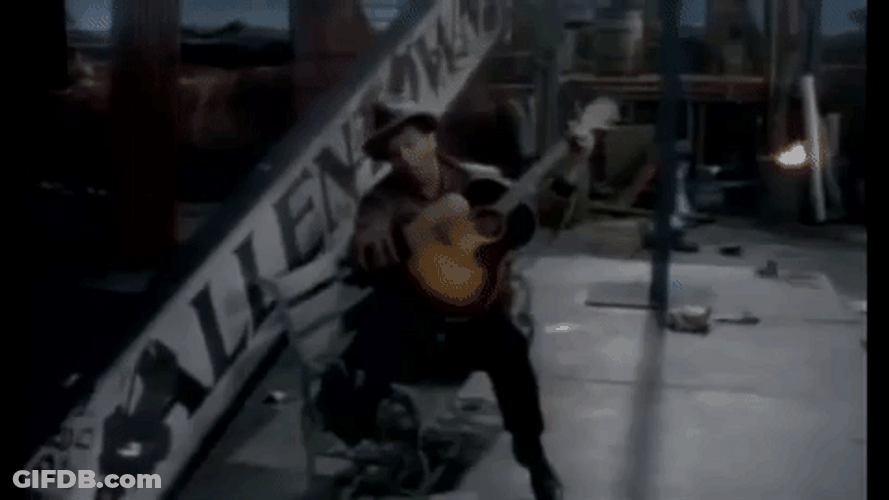 Billy Joel Playing Guitar Music Video GIF