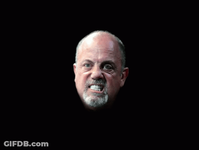 Billy Joel Puckered Face Moving Around GIF