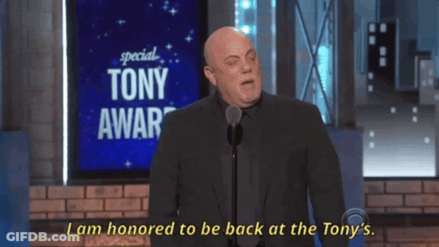 Billy Joel Tony Awards Speech GIF