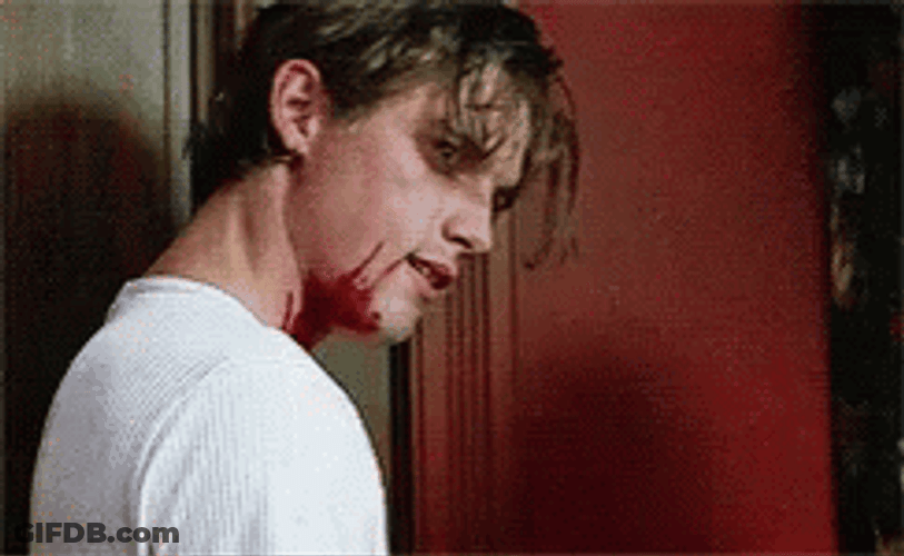Billy Loomis Bloody Neck Look GIF