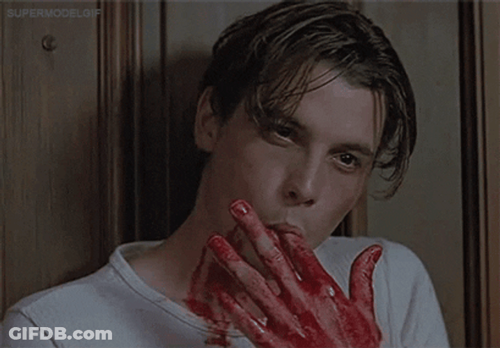 Billy Loomis Finger Licking Blood GIF